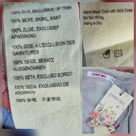 🔹️NWT Johnny Was Silk Cassia Asymmetric Hem Sleeveless Dress Small - Picture 12 of 13